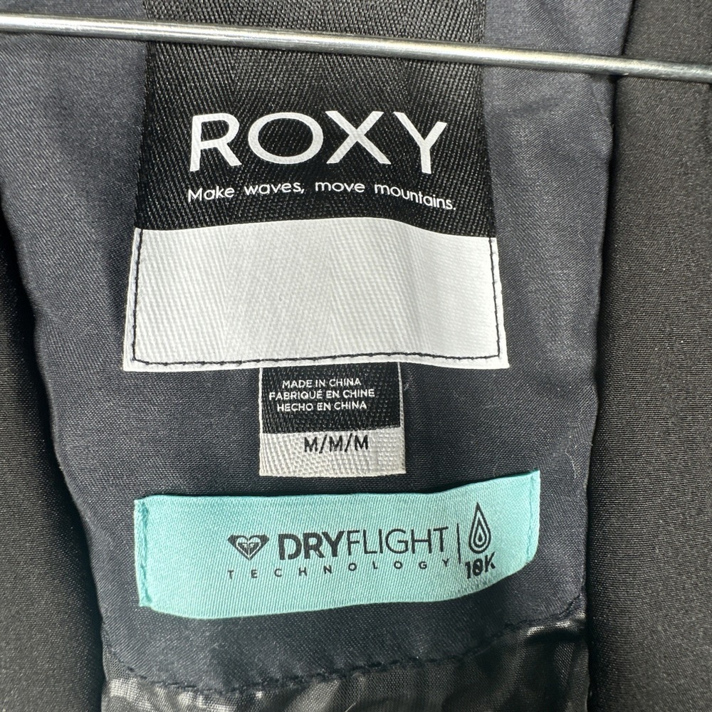Women's ROXY Presence True Black FlowersParka Insulated Snow Jacket Coat | Sz: M - Picture 15 of 16